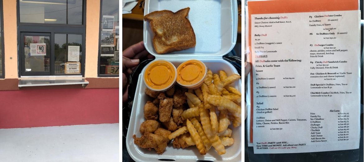 Dubs Menu